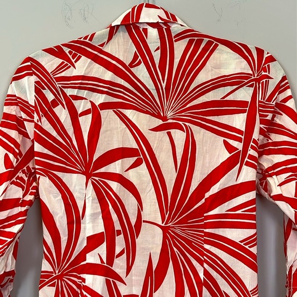 Tommy Bahama Women's Cover Up Tropical Floral Coral/Red Bathing Size Small - Picture 7 of 8